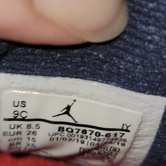 AIR JORDAN 4 RETRO SE 'FIBA' Gym Red White Metallic Gold Obsidian TD Size 9c - Picture 10 of 16